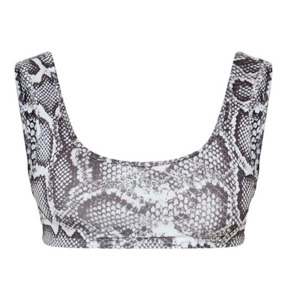 PrettyLittleThing Snake Mix & Match Scoop Neck Top, Size 12 - Picture 1 of 9
